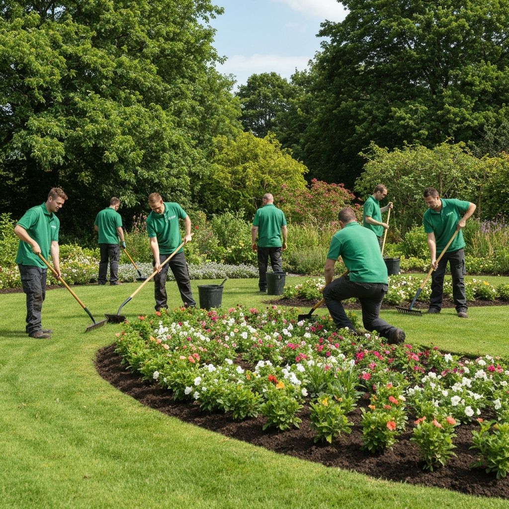 GrünGarten Profi Team bei der Arbeit